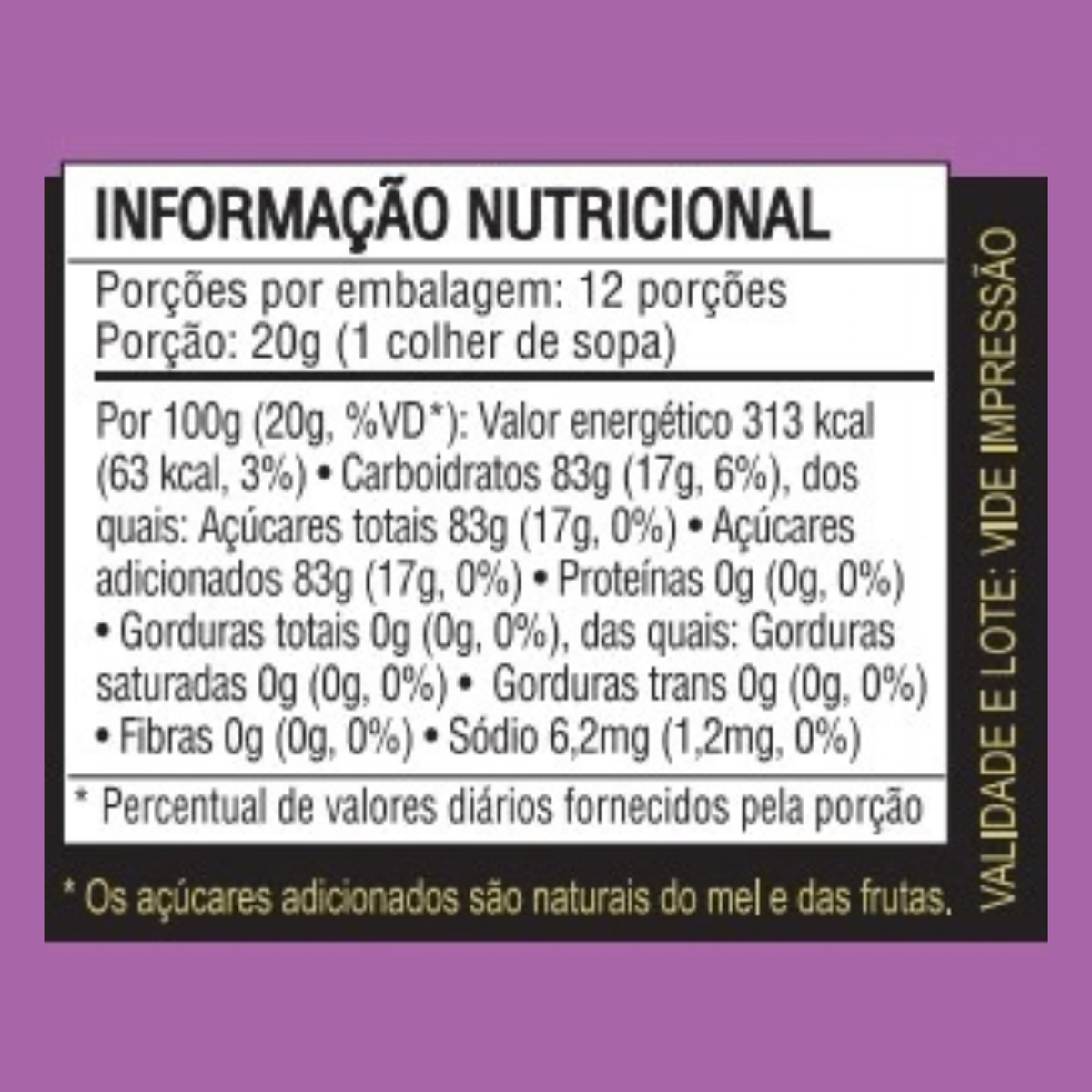 Honey+Fruits Mel com Banana, açai e limão 250g - foto 8