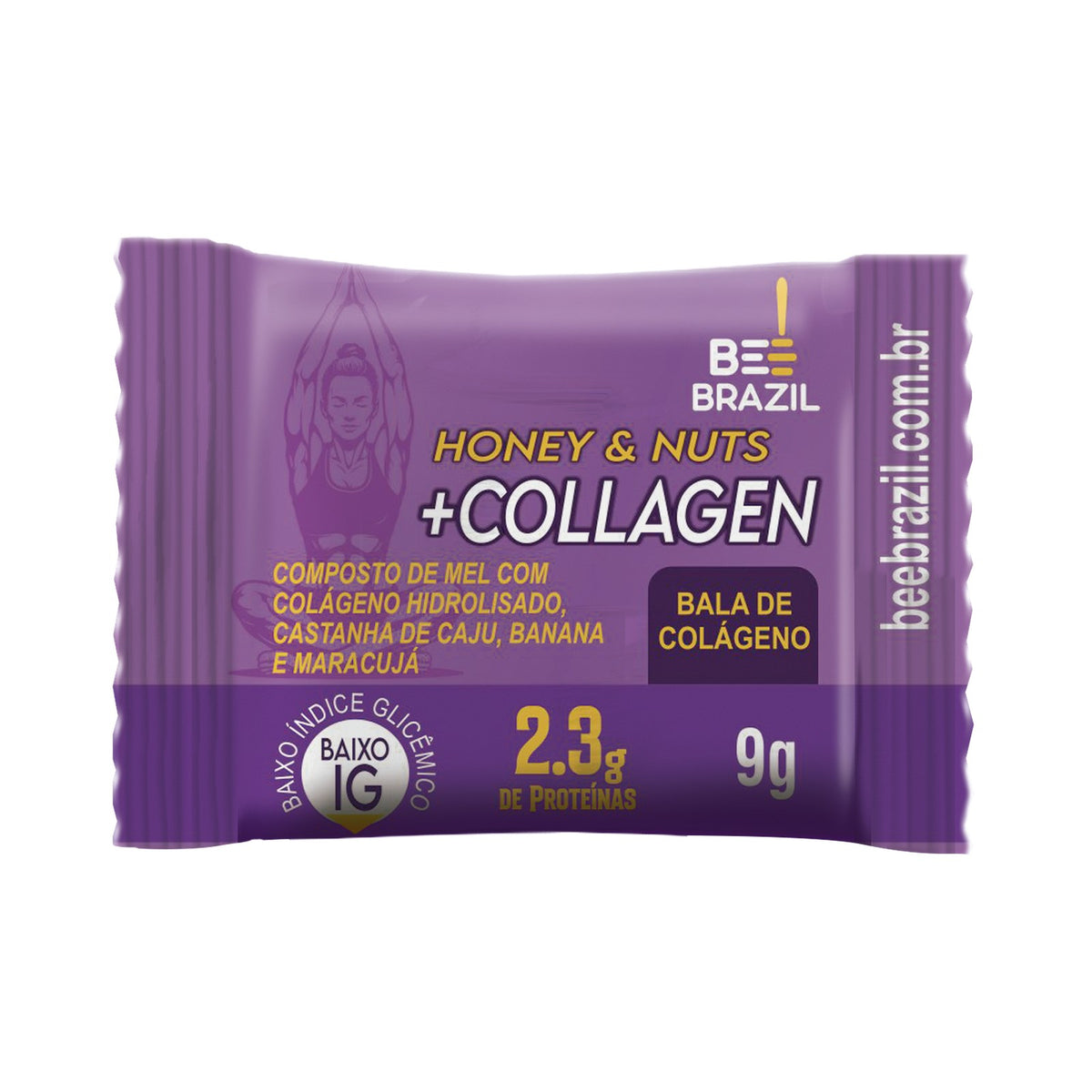Bala de Mel com Colágeno Bee Brazil - unidade
