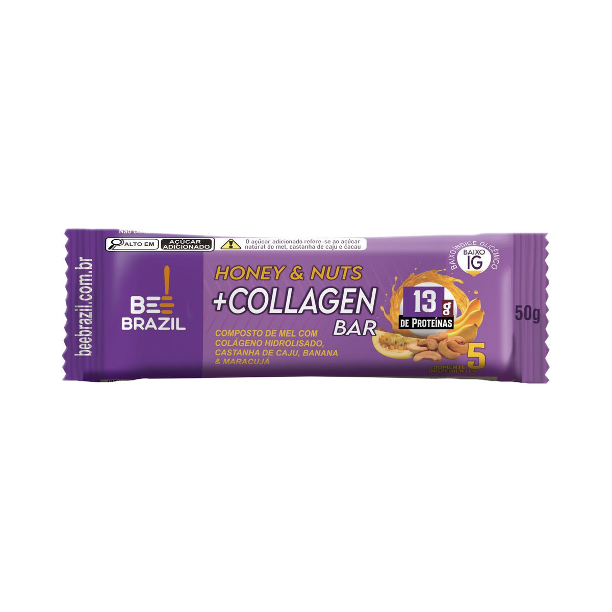 Barra de Mel com Colágeno Bee Brazil - unidade