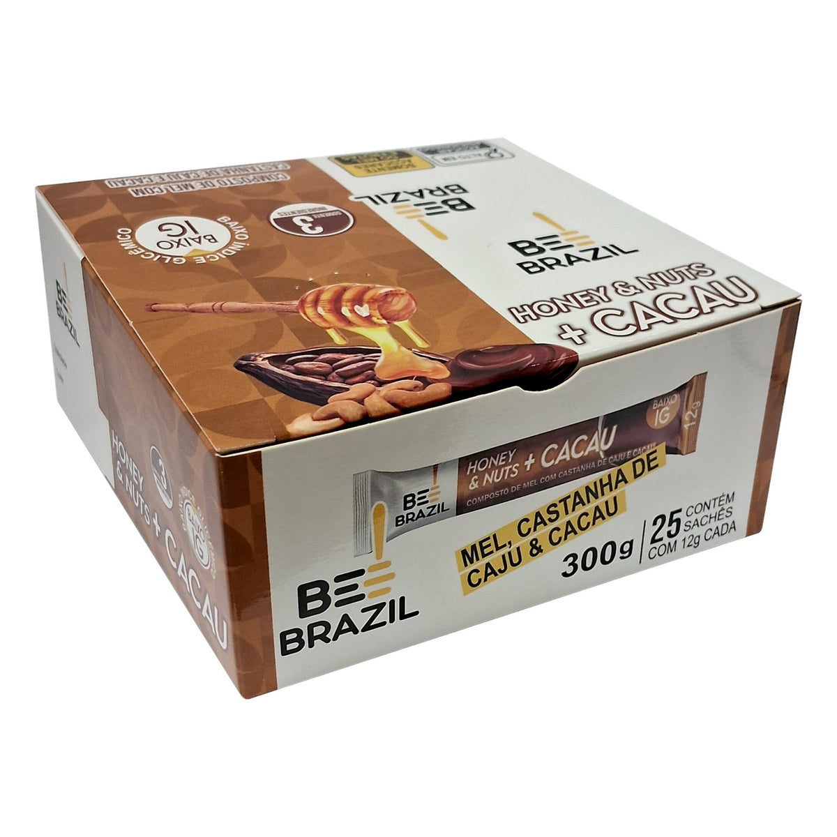 Bee Brazil Sachê Mel Castanha de Caju e Cacau - Display 25 un