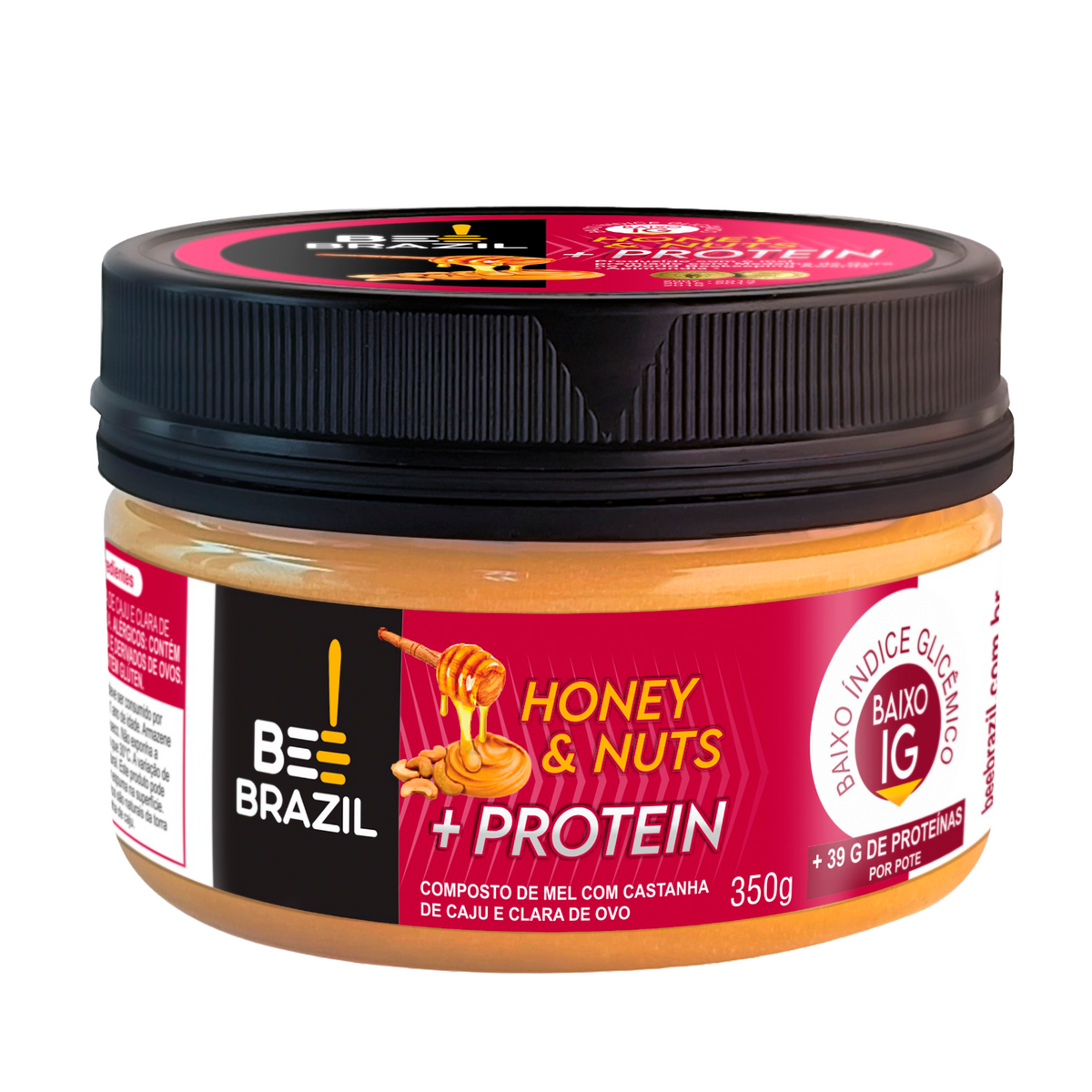 Honey+Nuts - Castanha de Caju + Proteína 350g