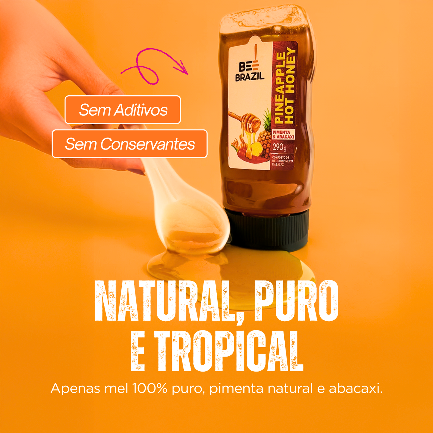 Hot Honey - Mel e Pimenta e Abacaxi 290g