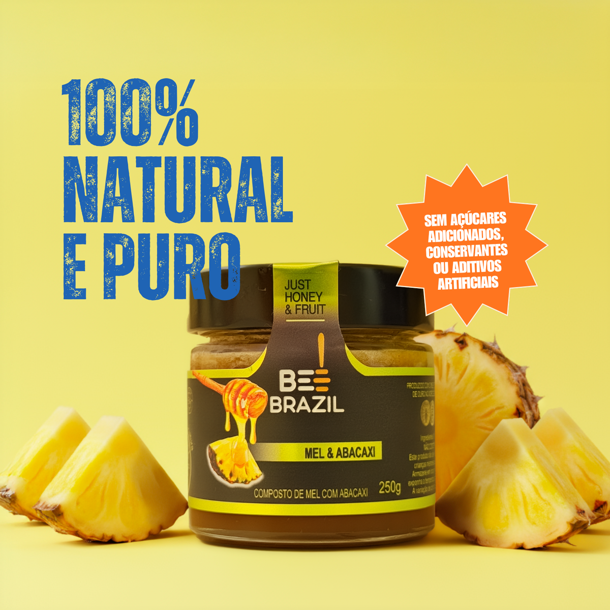Honey+Fruits Mel com Abacaxi 250g