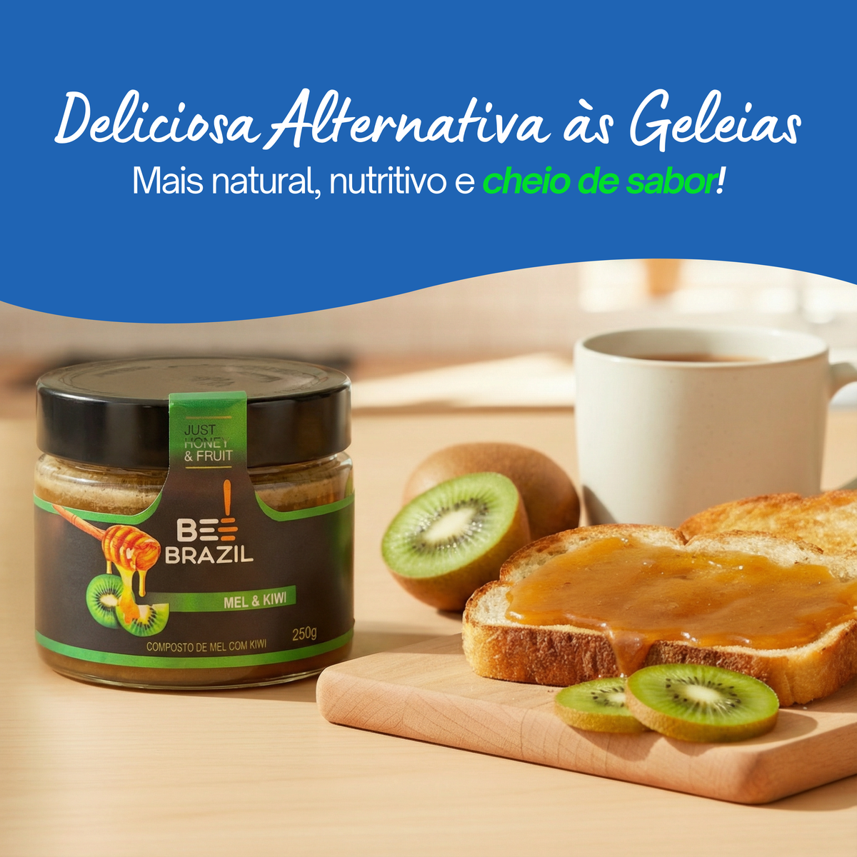 Honey+Fruits Mel com Kiwi 250g – Bee Brazil