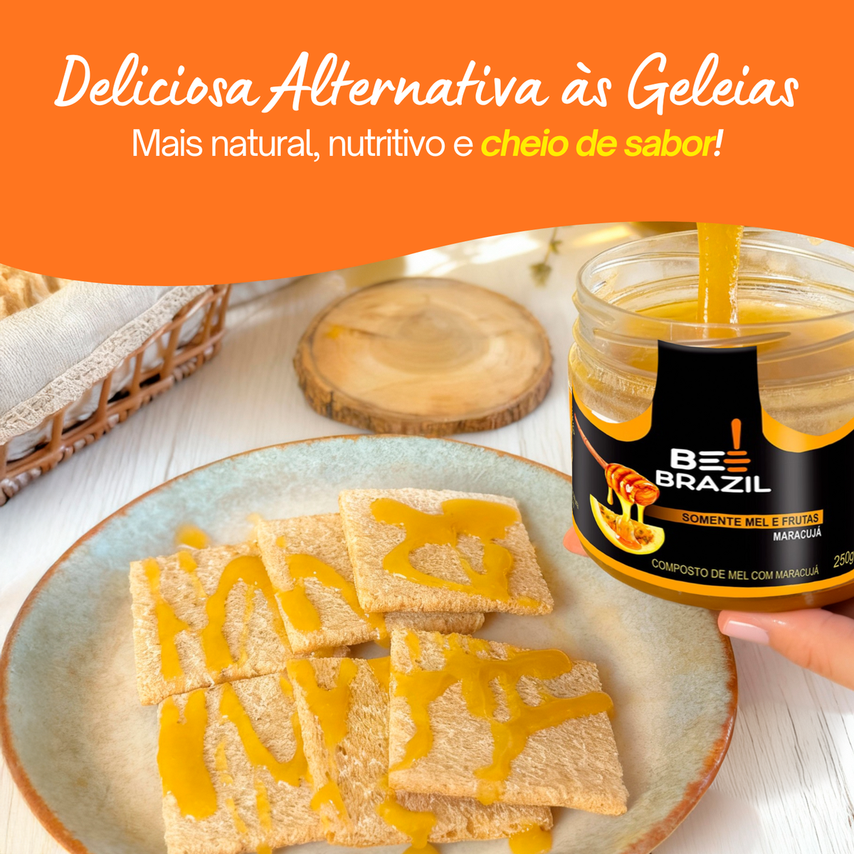 Honey+Fruits Mel com Maracujá 250g