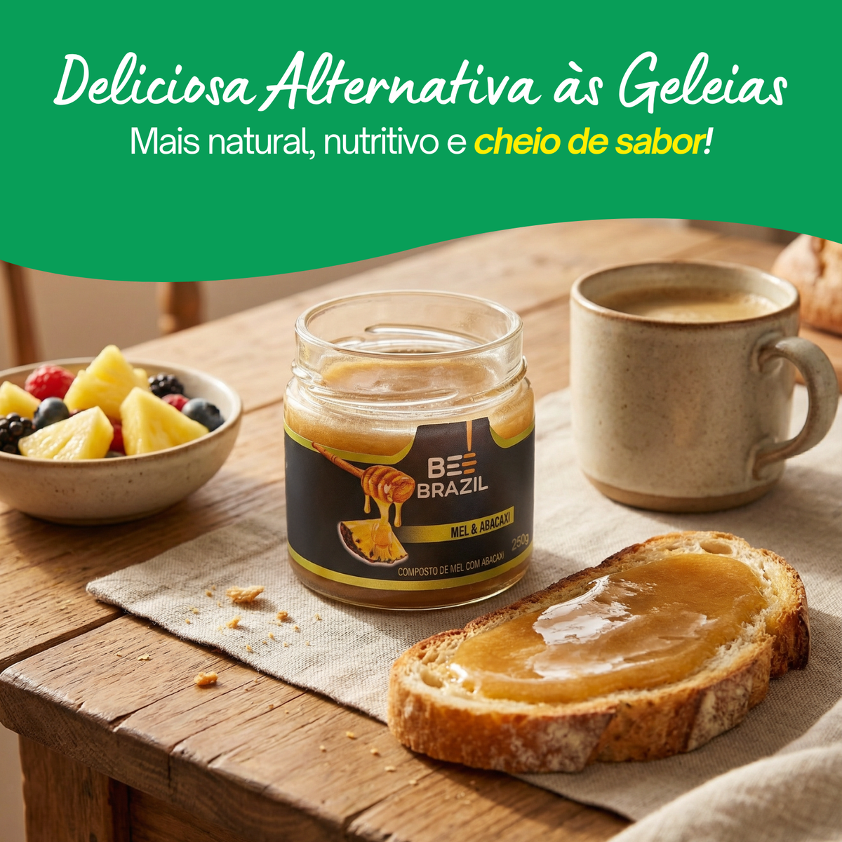 Honey+Fruits Mel com Abacaxi 250g