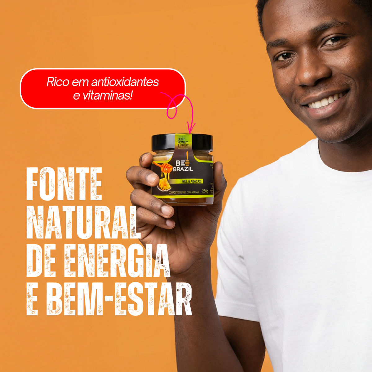 Honey+Fruits Mel com Abacaxi 250g