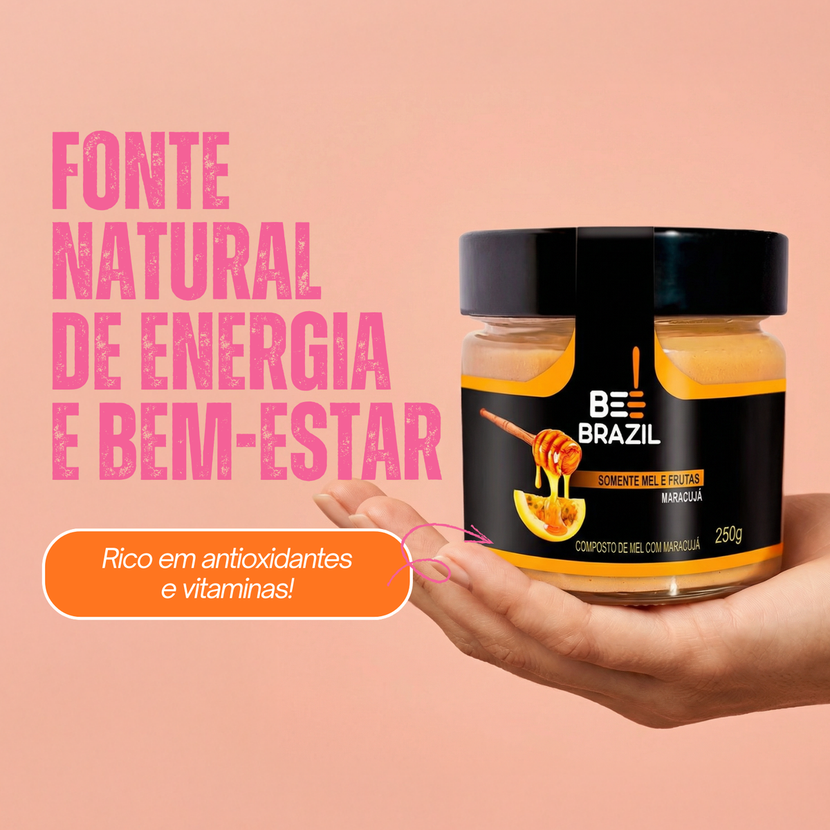 Honey+Fruits Mel com Maracujá 250g