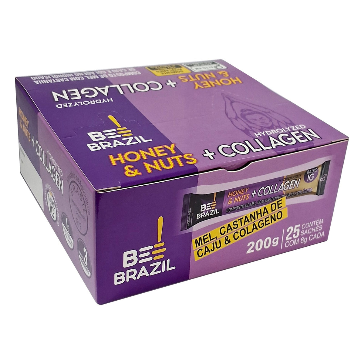 Bee Brazil Sachê Mel Castanha de Caju e Colágeno - Display 25 un