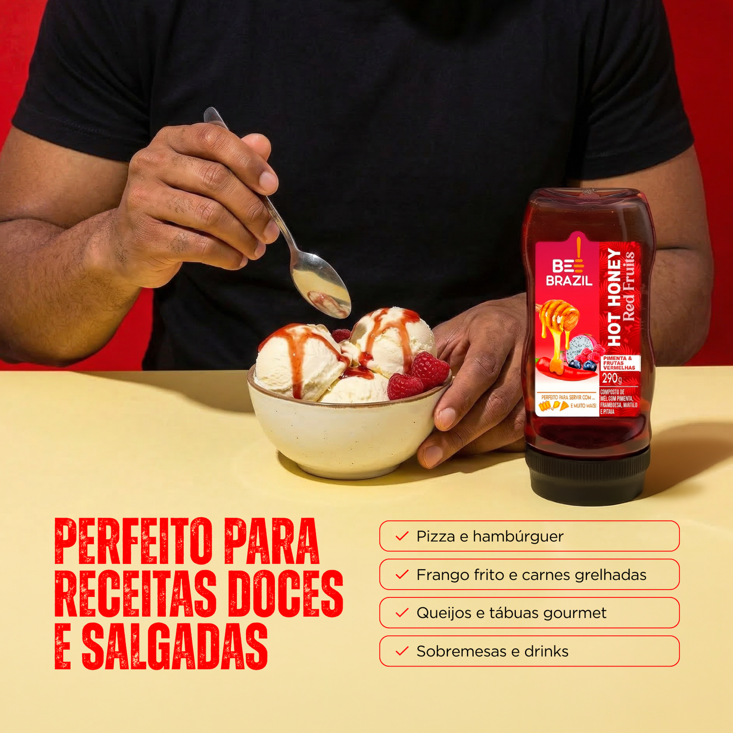 Hot Honey - Mel e Pimenta com Frutas Vermelhas 290g