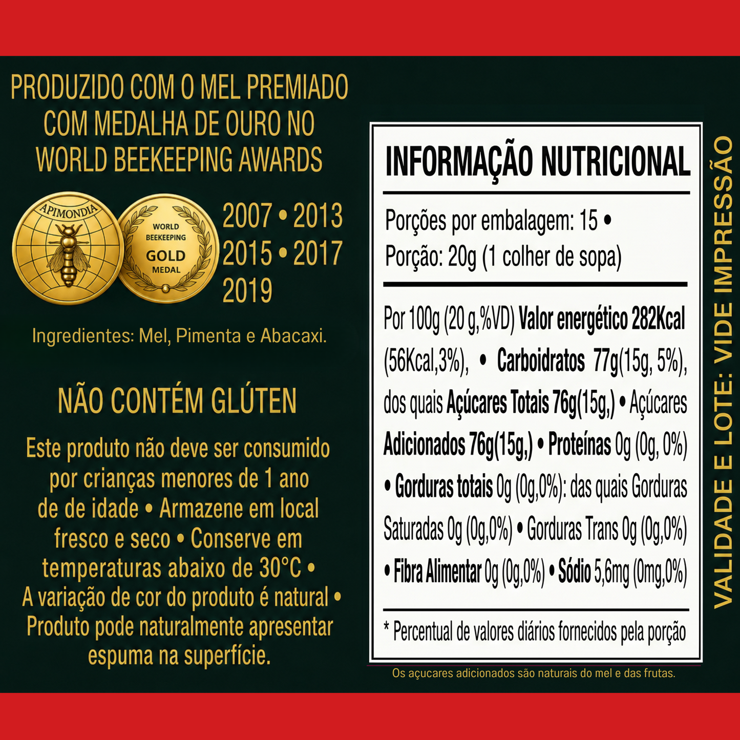 Hot Honey - Mel e Pimenta e Abacaxi 290g